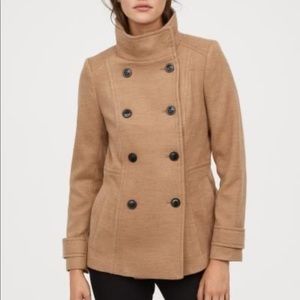 SOLD Like new brown Peacoat size 4 H&M